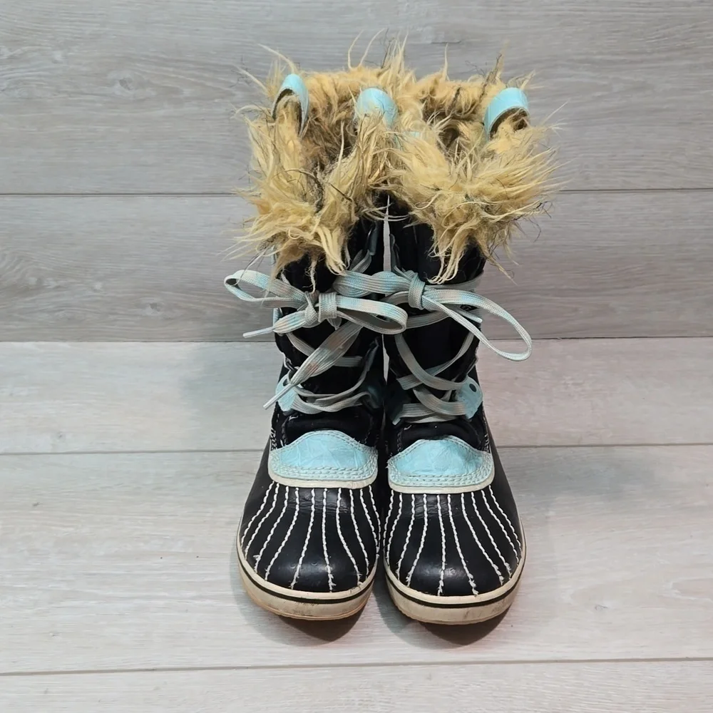 Sorel Kids Youth Tofino Tall Leather Duck Boots shoes sz 2